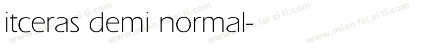 itceras demi normal字体转换